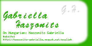 gabriella haszonits business card